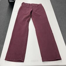 VTG 90s Levis 501 Men’s Original Straight Leg Jeans Maroon Red Sz 30x34 picture