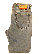 Diesel 1955-FS2 Side Zip Wide Leg Blue Denim Jeans **Very Rare** W34 L34 ES 9704 picture