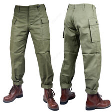 Replica WWII US HBT Army Casual Pants Vintage Military Green Men's Trousers picture