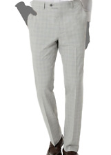Lauren Ralph Lauren Men's Gray Plaid Seersucker Classic dress Pants 44W 32L $135 picture