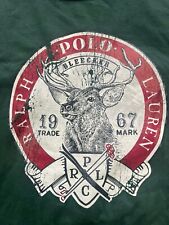 NOS Polo Ralph Lauren NWOT  T Shirt Men L Green 1967 RLPC Stag Elk Deer Head picture
