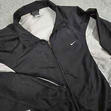 Vintage Nike Windbreaker Mens XL Black White Full Zip Warm Up Jacket  picture