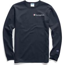 Champion Embroidered Script Logo Black T-Shirt, Navy, Small picture