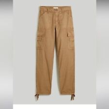 Madewell Cargo Pants Womens 31 Rustic Wood Garment-Dyed Low-Slung Straight Chino picture