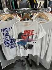 Vintage 80s Nike Made In USA Abstract AOP All Over Print Swoosh T Shirt Size L picture