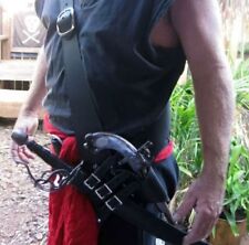 Musketeer Pirate Flintlock Sword Baldric Leather Holster Belt Larp Costumes Prop picture