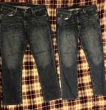 Lot Of 2 Abercrombie & Fitch Jeans Mens 38x32 Straight Stretch - New picture