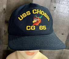 Vintage New Era USS Chosin dragon CG 65 Snapback Military Style Trucker Hat picture