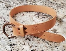 Ciano Farmer Denim Company Premium Leather #27 Brass Ring Belt  Size 40 In Hand picture