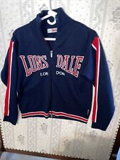 Lonsdale Sweater Mens Small Red/ Blue Full Zip Logo No Pockets picture