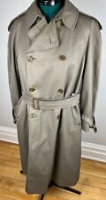 Aquascutum of London Vintage Double Breasted Trench Coat M Aqua 5 picture