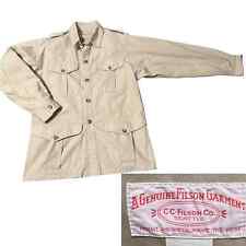 Vintage Filson Seattle Khaki Cotton Safari Jacket USA Made / Men’s XL * picture
