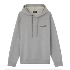 A.P.C. Item H Hoodie Sweatshirt Pale Heather Gray {SS1} picture
