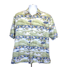 Pierre Cardin Men's XL Hawaiian Palm Trees, Golf Clubs Print Shirt picture