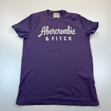 Abercrombie and Fitch Shirt Mens Small Purple Crew Neck Preppy Casual picture