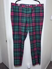 Shinesty Men’s Red Black Green Christmas Plaid Golf Pants Size 44/36 New W Tag picture