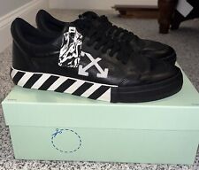 Size 11.5/12 - Off-White Vulcanized Low Leather Sneaker Black White  picture