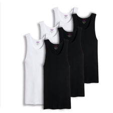 Mens 100% Big And Tall Cotton Tank Top Wife Beater A-Shirt Undershirt Ribbed picture