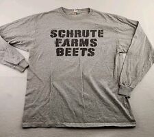 Schrute Farms Beets Logo NBC The Office T-shirt Mens Large Gray Long Sleeve picture