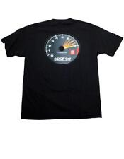 Authentic Sparco Racing Tach Tachometer Logo Black Graphic Ultra-soft T-Shirt picture