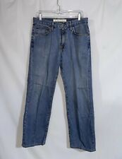 Jake agave denim men`s 33 x 29 jeans loose fit straight cut denim blue picture