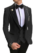 2023 NEW Slim Groom Tuxedo Wedding Men's Suit (Jacket+Pants+Vest) 3 Piece Set picture
