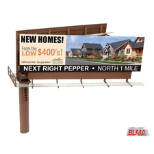 Atlas HO Scale Modern Dual Sided Billboard With Ads - Preassembled BLMA4320 picture