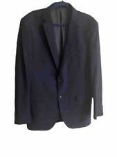 Bocaccio Uomo Men 44 Long Blazer Sport Coat Black 2-Button Suit Jacket picture