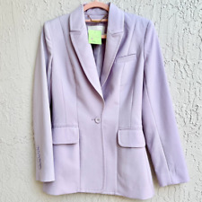 Zimmermann Long Sleeve Notch Lapel Button Front Blazer Jacket Purple Womens US 0 picture