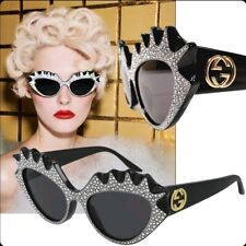 GUCCI SUNGLASSES GG0781S HOLLYWOOD FOREVER CRYSTAL CAT EYE ACETATE $1,200 RARE picture
