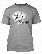 Big & Tall Life's A Gamble Sport Graphic Playing Cards Tee Shirt Pro Club Shaka picture