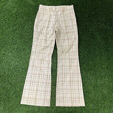 Vintage 80s Funky Disco Bell-Bottoms Flared Pants 30x32 Boho Chic Plaid Scovill picture