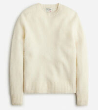 NWT J Crew 100% Brushed Wool Crewneck Sweater in Ivory White (All Sizes) picture
