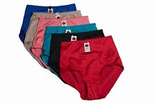 Lot 6 Panties Briefs Girdles Full Cover Solid Colors S M L XL 2X 3X 4X 5X 99348 picture