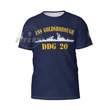 USS GOLDSBOROUGH DDG-20 T-shirt Men's Casual tshirts Short Sleeve Shirts Top Tee picture
