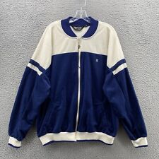 Vintage Pierre Cardin Jacket Adult Size XL White Blue Bomber Zip Up Made USA Men picture