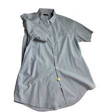 Zachary Prell Men Shirt Short Sleeve Lightweight Button Up Blue Yellow XL picture