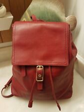 COACH VINTAGE RED LEATHER BACK PACK #9827 -  EUC picture