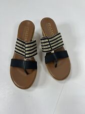 ITALIAN Shoemakers Womens LUXI Split Toe Casual Wedged Sandals 8.5 picture
