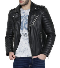 Men's Leather Jacket Genuine Lambskin Classic Motorcycle Bomber Biker Outerwear picture