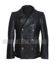 Men's German Black Naval Military Real Leather Jacket/Coat picture