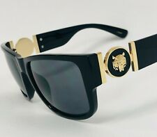 Men Sunglasses Dark Lens Rappers Retro Style Shades Gold Lion Head Fashion NEW picture