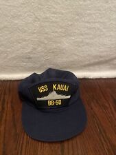 VTG USS KAUAI BB 50 Snapback Hat USA Military US Navy Ship picture