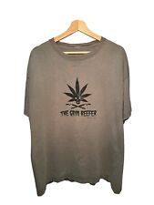 VTG Y2K 2005 The Grim Reefer T-Shirt Weed Marijuana Skull Gray Sz XL  picture