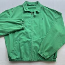 Vintage Polo Ralph Lauren Jacket Mens XXL Green Pony Made In USA Zip Preppy picture