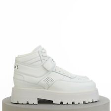 CELINE 970$ Men's Optic White High Top Sneaker - Strap, Bulky, Calfskin Leather picture