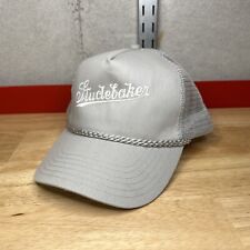 Vintage Studebaker Baseball Script Mesh Trucker Hat Gray Cap Strapback picture