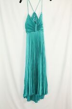 A.L.C Womens Teal/Blue Tied Pleated Strap Midi Dress #10 $695 picture