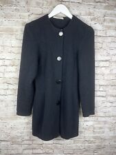 1980's St. John Sportswear Long Black Cardigan Sweater Jacket Buttons Size Med picture