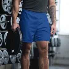 New Men's XS-6XL Athletic Shorts Cerulean Blue Mid-Rise Elastic Waist Pockets picture